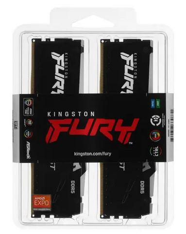 Модуль памяти Kingston Fury Beast Black RGB DDR5 DIMM 6000MHz PC48000 CL36 - 32Gb KIT (2x16Gb) KF560C36BBEAK2-32. Фото 3 в описании