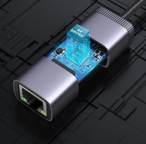 Сетевая карта Адаптер Ugreen CM483 USB-C Gigabit Ethernet Adapter Grey 40322. Фото 2 в описании