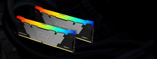 Модуль памяти Kingston Fury Renegade RGB RTL Gaming DDR4 DIMM 3200MHz PC4-25600 CL16 - 16Gb KF432C16RB12A/16. Фото 1 в описании