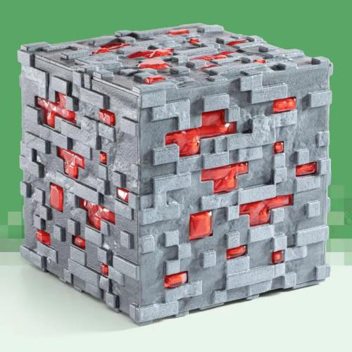 Светильник The Noble Collection Minecraft Фонарь в виде блока красной руды NN3725. Фото 3 в описании