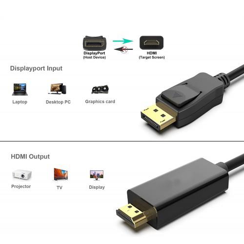 Аксессуар KS-is DisplayPort 20M - HDMI 19M 4K 3m KS-744-3. Фото 4 в описании