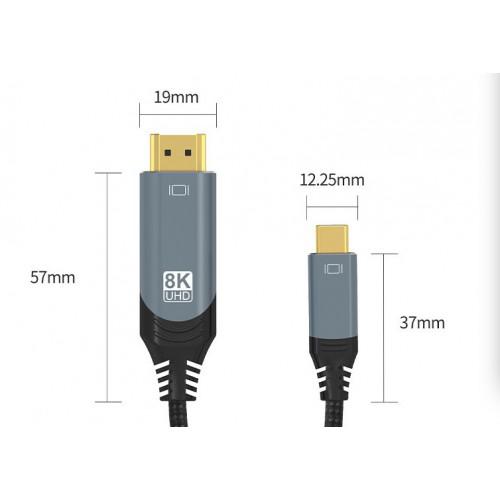 Аксессуар KS-is 8K USB Type C - HDMI 2m KS-792. Фото 2 в описании