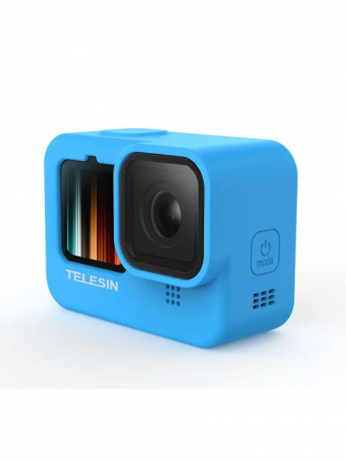 Чехол Telesin для GoPro Hero 12 / 11 / 10 / 9 Silicone Blue GP-HER-041. Фото 1 в описании