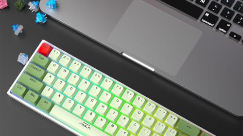 Клавиатура Aula F3068 Green-White. Фото 1 в описании