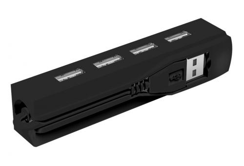 Хаб USB Ritmix CR-2406 USB 4-ports Black. Фото 2 в описании