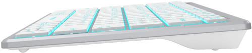 Клавиатура A4Tech Fstyler FX61 USB Slim Multimedia LED White-Blue. Фото 10 в описании