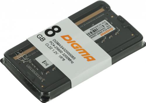 Модуль памяти Digma DDR4 SO-DIMM 3200Mhz PC4-25600 CL22 - 8Gb DGMAS43200008S. Фото 2 в описании