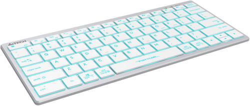 Клавиатура A4Tech Fstyler FX61 USB Slim Multimedia LED White-Blue. Фото 5 в описании