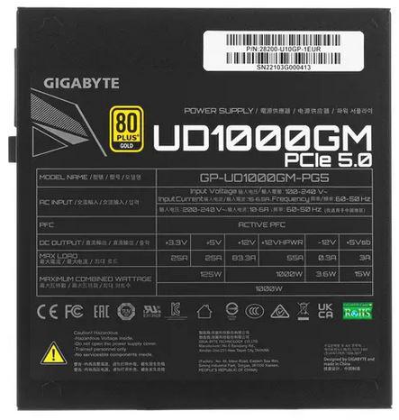 Блок питания GigaByte GP-UD1000GM. Фото 3 в описании