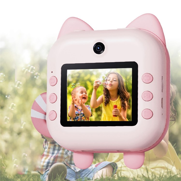 M2 Милый Мгновенный Печатный Селфи -камера с 2,4 'экран Для Детей, Видеокамера 48MP 1080p. Регаментируемая Детская Учебная Камера Для Изучения Игрушек - Курица-6