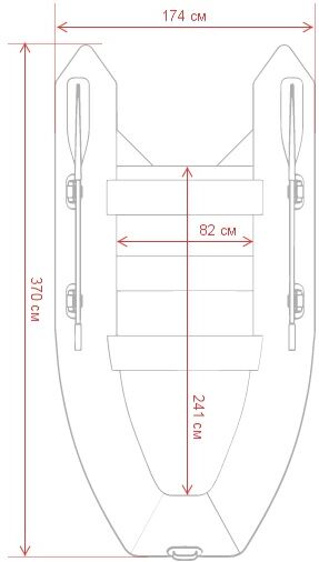 Надувная лодка GLADIATOR C370AL
