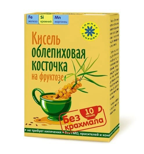 Кисель "Компас здоровья" "Облепиховая косточка" на фруктозе 150 г - фото 1