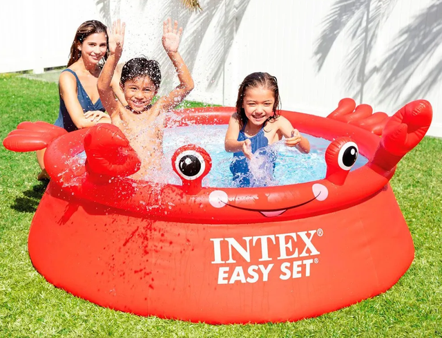 Установка надувного бассейна Intex Easy Set Веселый краб 26100