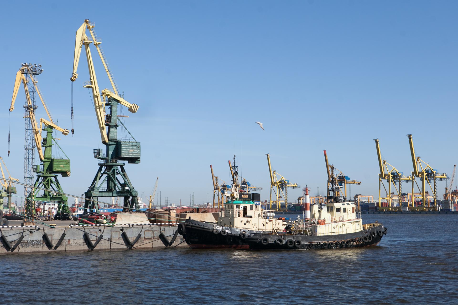 Грузооборот Большого порта в Петербурге сократился почти в 2 раза на фоне санкций