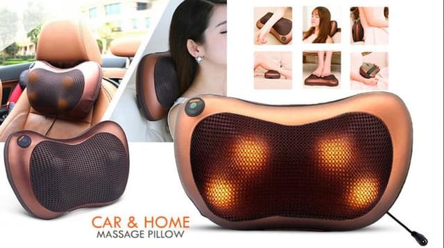 Массажная роликовая подушка с ИК-прогревом Massager Pillow