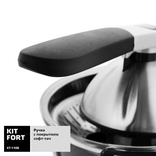 Соковыжималка Kitfort KT-1108 Silver-Black. Фото 3 в описании