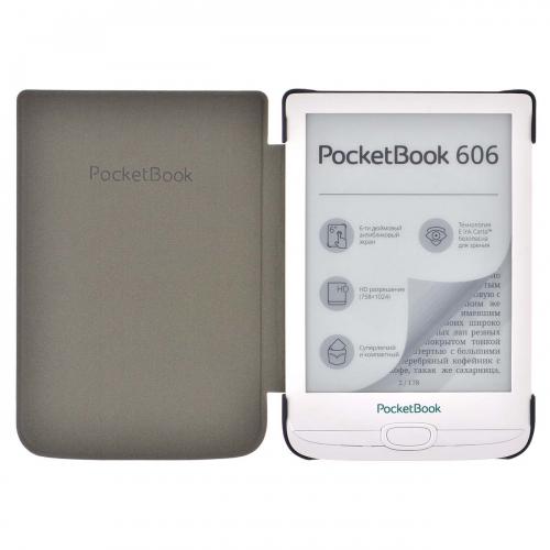 Аксессуар Чехол для PocketBook 606/616/628/632/633 Grey PBC-628-DG-RU. Фото 1 в описании