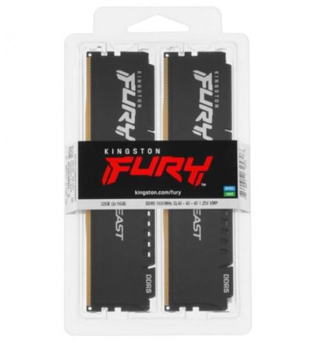 Модуль памяти Kingston DDR5 DIMM 5200MHz PC5-41600 CL40 - 32Gb Kit (2x16) KF556C40BBK2-32. Фото 2 в описании