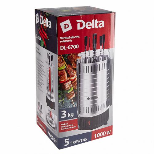 Электрошашлычница Delta DL-6700 1000Вт. Фото 3 в описании