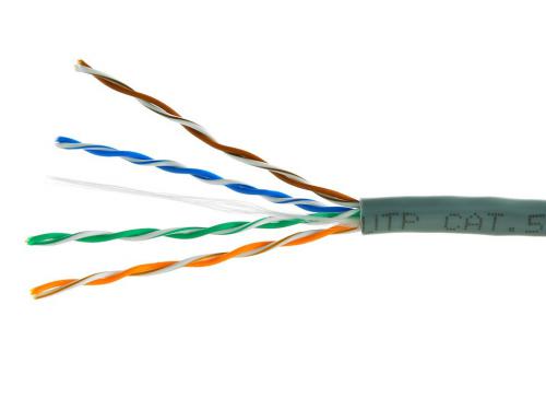 Сетевой кабель Gembird Cablexpert UTP cat.5e 4 пары Fluke Test 100m Grey UPC-5004E-SO/100C. Фото 1 в описании