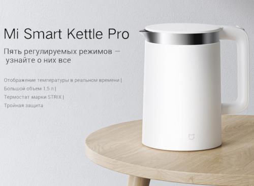 Чайник Xiaomi Mi Smart Kettle Pro 1.5L White BHR4198GL. Фото 1 в описании