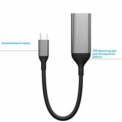 Аксессуар KS-is USB-C - DisplayPort KS-463. Фото 1 в описании