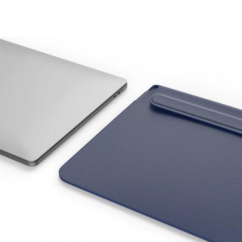 Аксессуар Чехол Wiwu для APPLE MacBook Pro 13/Air 13 2018 Skin New Pro 2 Leather Sleeve Blue. Фото 2 в описании