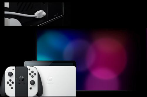Игровая приставка Nintendo Switch Oled Neon Red-Blue. Фото 7 в описании