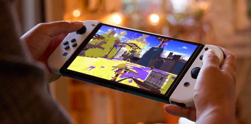 Игровая приставка Nintendo Switch Oled Neon Red-Blue. Фото 12 в описании