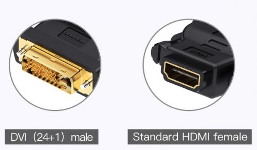 Аксессуар Vention DVI/M - HDMI 19F ECDB0. Фото 4 в описании