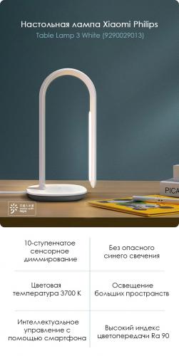 Настольная лампа Xiaomi Philips Eyecare Smart Lamp 3 White. Фото 1 в описании