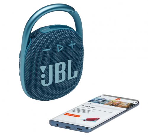 Колонка JBL Clip 4 Blue JBLCLIP4BLU. Фото 2 в описании