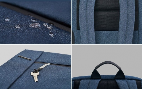 Рюкзак Xiaomi 90 Points Classic Business Backpack Blue. Фото 3 в описании