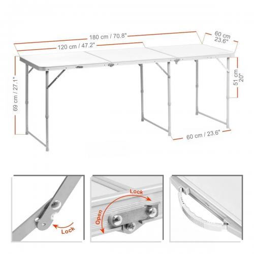 Стол Nisus Folding 3-Section Table N-FT-625-3A / 234980. Фото 1 в описании