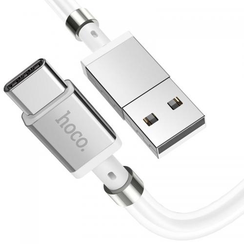 Аксессуар Hoco U91 Magic Magnetic USB - Type-C 3A 1m White 6931474730749. Фото 5 в описании