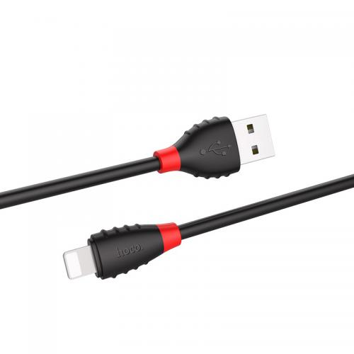 Аксессуар Hoco X27 Excellent USB - Lightning 2.4A 1.2m Black 6957531085454. Фото 1 в описании