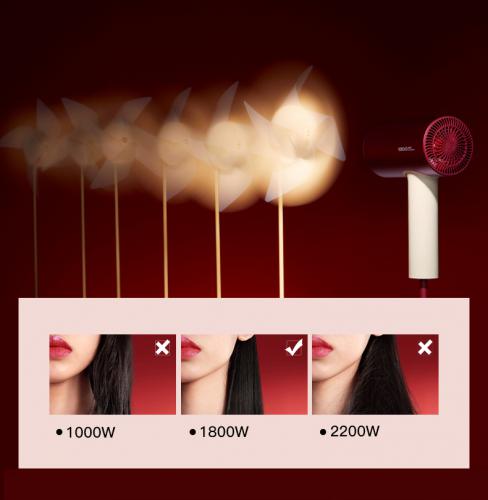 Фен Xiaomi Soocas H5 Anion Hair Dryer Red. Фото 8 в описании