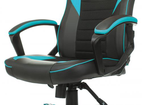 Компьютерное кресло Бюрократ Zombie Game 16 текстиль, эко.кожа Black-Light Blue. Фото 8 в описании