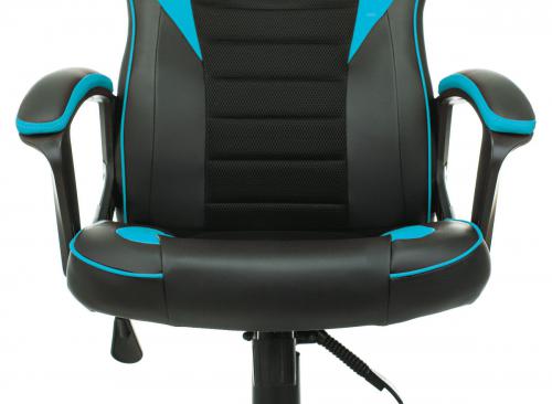 Компьютерное кресло Бюрократ Zombie Game 16 текстиль, эко.кожа Black-Light Blue. Фото 9 в описании