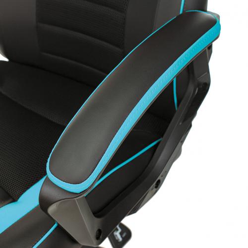 Компьютерное кресло Бюрократ Zombie Game 16 текстиль, эко.кожа Black-Light Blue. Фото 5 в описании