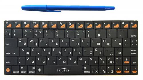Клавиатура Oklick 840S Wireless Bluetooth Keyboard. Фото 2 в описании