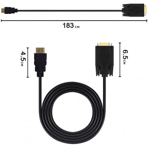 Аксессуар KS-is HDMI M to VGA M Full 1.8m KS-441. Фото 3 в описании