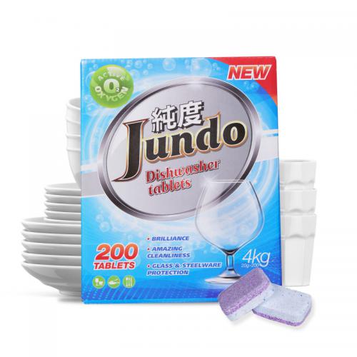 Таблетки для посудомоечных машин Jundo Active Oxygen 3 в 1 200шт 4903720020197. Фото 1 в описании