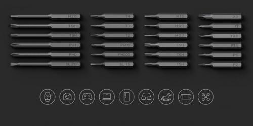 Отвертка Xiaomi MiJia Wiha Electric Screwdriver Set 24in1 Black MJDDLSD003QW. Фото 3 в описании