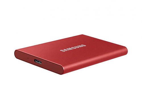Твердотельный накопитель Samsung Portable T7 1Tb Red MU-PC1T0R/WW. Фото 2 в описании