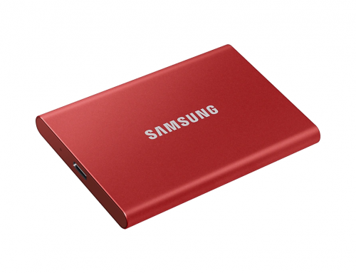 Твердотельный накопитель Samsung Portable T7 1Tb Red MU-PC1T0R/WW. Фото 1 в описании