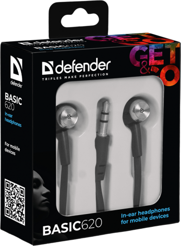Наушники Defender Basic-620 Black 63620. Фото 1 в описании