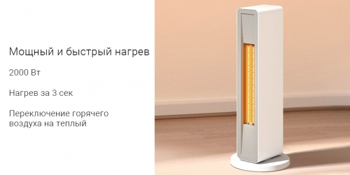 Обогреватель Xiaomi SmartMi Electric Heater White ZNNFJ07ZM. Фото 2 в описании