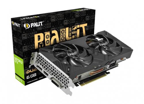 Видеокарта Palit GeForce GTX 1660 Ti Dual 1500Mhz PCI-E 3.0 6144Mb 12000Mhz 192 bit DVI HDMI DP NE6166T018J9-1160C. Фото 1 в описании