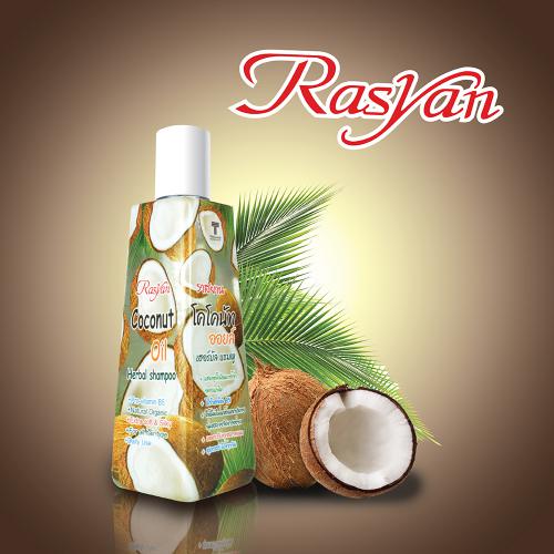 Шампунь Rasyan Coconut Oil Herbal 250ml 3145. Фото 2 в описании